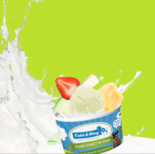 24x Hundeeis Party-Schleckbox mit veganer Coco Bello Eiscreme -  7 Sorten 90ml - Versandkostenfrei