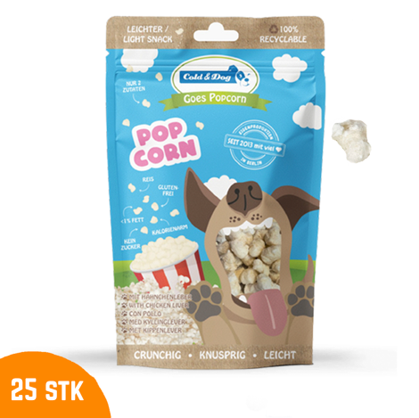 Hundepopkorn 25-Tüten á 50g