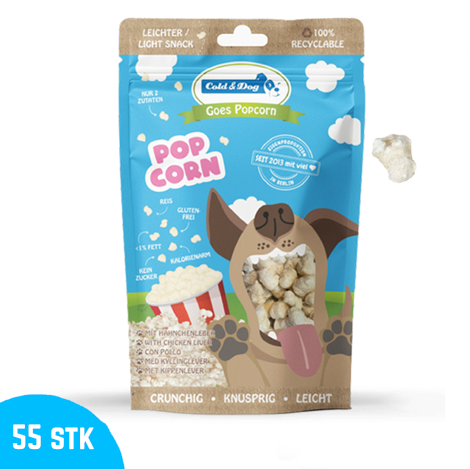 Hundepopkorn-55 Tüten á 90g