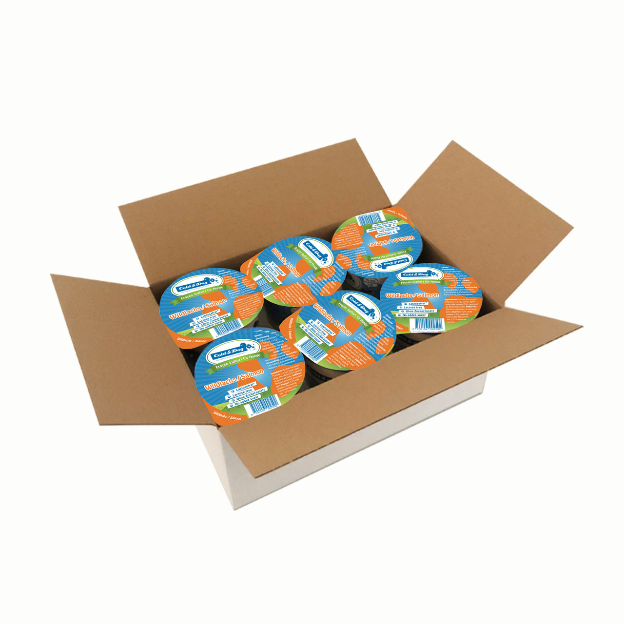 12x Hundeeis der wilde Lachs 90ml