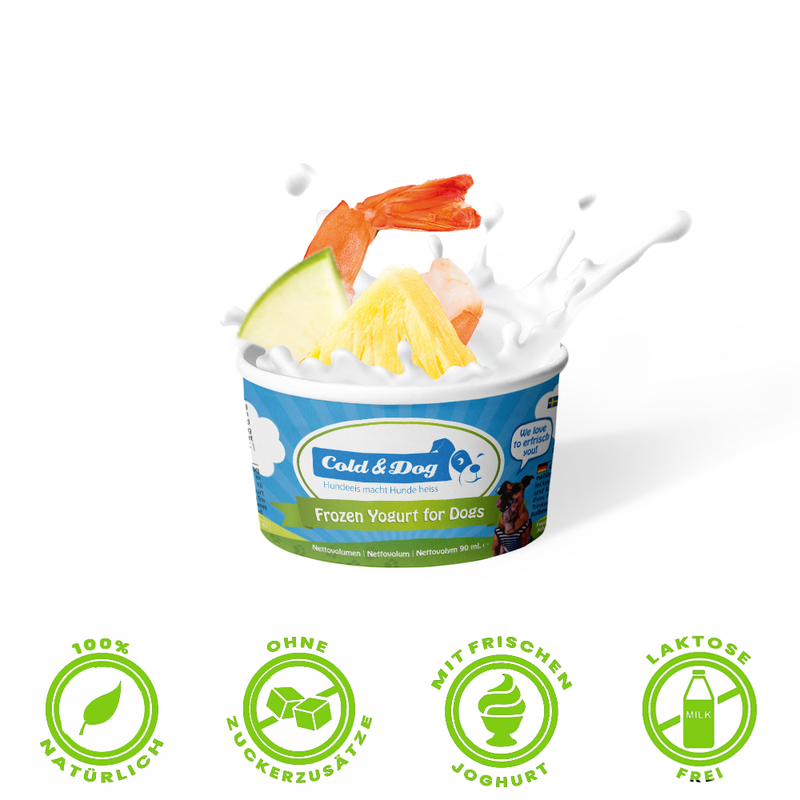 12x Hundeeis der tropische Shrimpcocktail 90ml