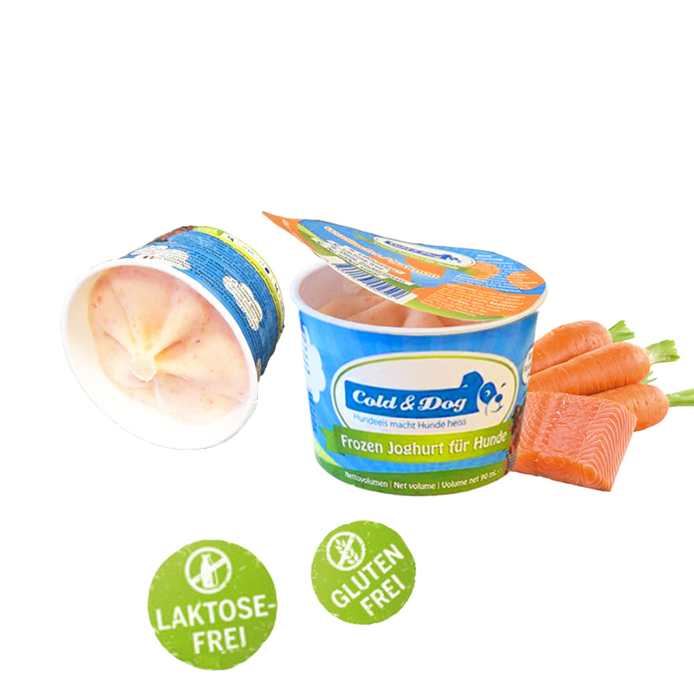 12x Hundeeis der wilde Lachs 90ml